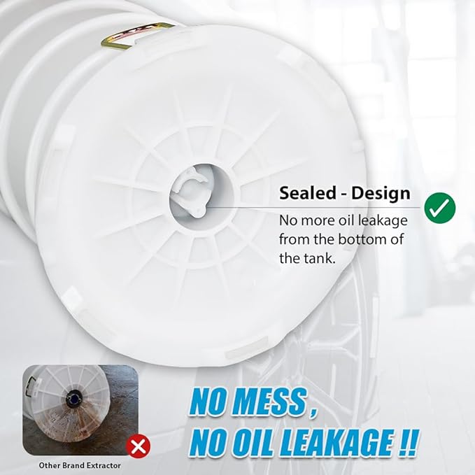 FIRSTINFO A1108USY3 Patented 9L / 2.3 Gallon Taiwan Pneumatic/Manual Oil Vacuum Extractor | Oil Change Pump | 47 Inch Tube