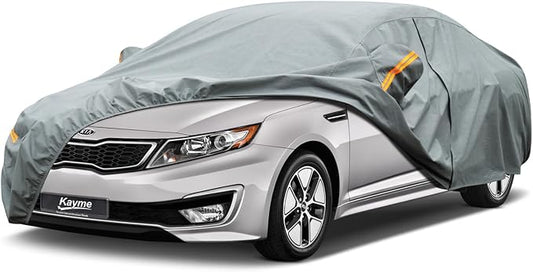 Kayme Heavy Duty Car Cover Custom Fit Kia Optima Waterproof All Weather for Automobiles, Full Exterior Covers Sun Rain UV Protection.（Deliver About 3-10 Days）