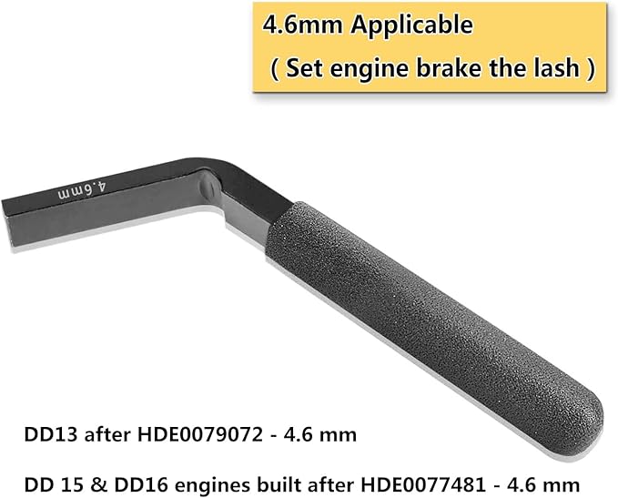 Engine Brake Adjustment Tool for Detroit Diesel DD13 DD15 DD16 Feeler Gauge Alternative to W470589042300 W470589022300 (4.6MM & 4.1MM)