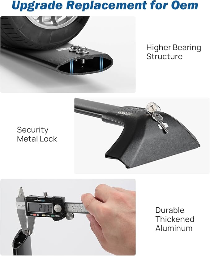 JOYTUTUS Lockable Car Roof Rack Cross Bars Compatible with Toyota Highlander 2020-2025 XLE, XSE, Limited, Platinum, Bronze Edition, Hybrid, Aluminum Bar, Max Load 260lbs for Cargo Luggage Carrier