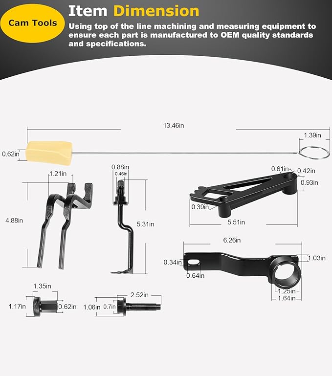 Timing Belt Tools Kit For Ford 4.6L 5.4L 6.8L 3V Engines, Valve Spring Compressor Tool Kit, Cam Phaser Holding Tool, Timing Chain Wedge Tool, Crankshaft Positioning Holder and Cam Phaser Mounting Bolt
