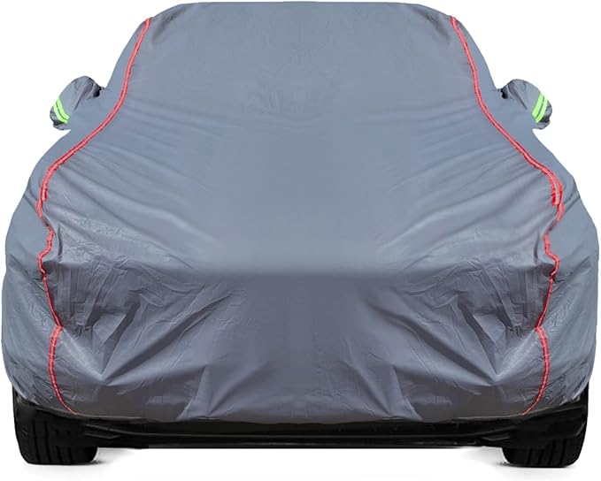 Breathable New Material, Waterproof Car Cover, Locks and Zipper Doors, Sunscreen Waterproof UV Prevention Snowproof Wind and Windproof,Suitable for Indoor Outdoor,for Sedan (Up to 181") C1
