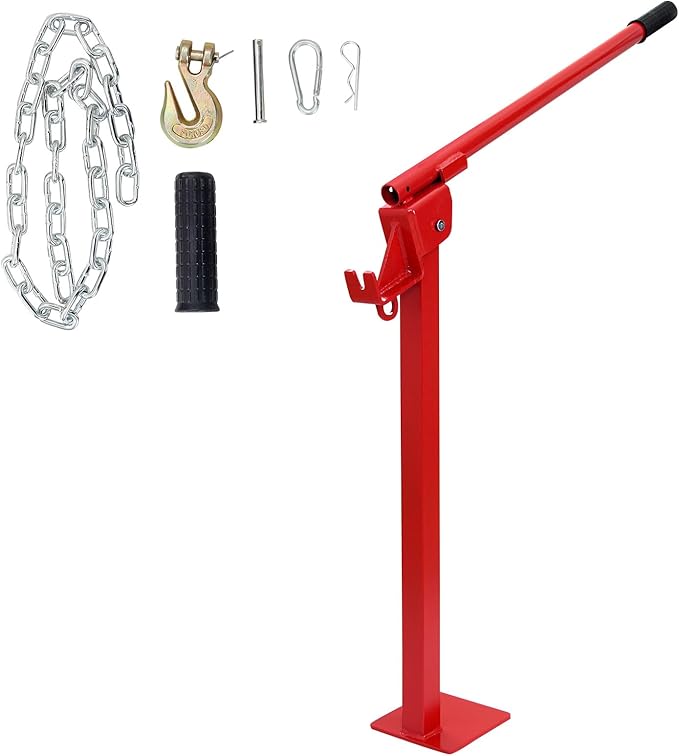 T Post Puller Fence Post Puller Heavy Duty Fence Post Puller with Lifting Chain & T Post Puller Plate Puller T Post Puller for Round Fence Posts T Stakes Sign Post & Tree Stump,Combined Type