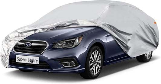 Waterproof Car Cover for Subaru Legacy (2007-2024), 5 Layers Compatible with Subaru Legacy All Weather, Snowproof Windproof Rain Ice Sun UV Protection