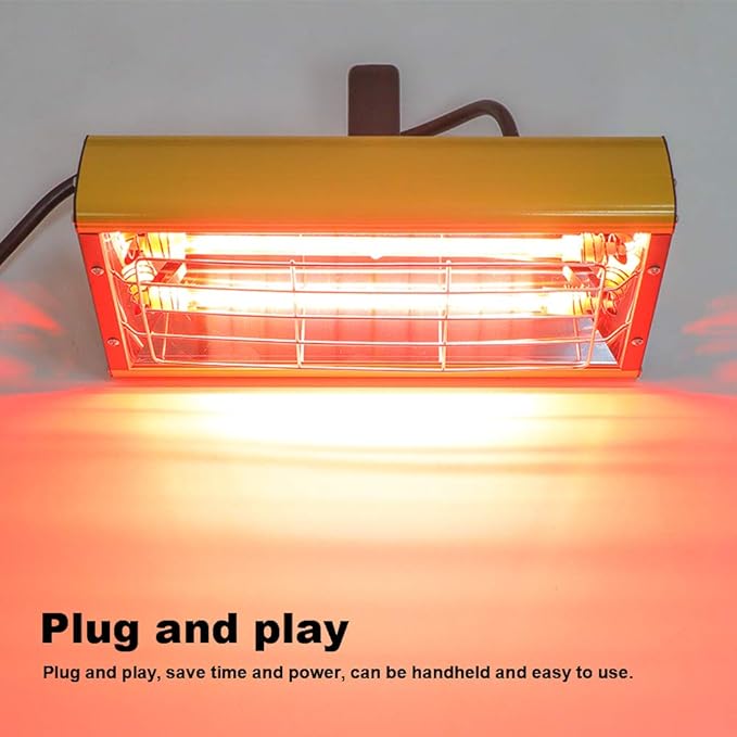 DATOUBOSS Portable Infrared Paint Curing Lamp 2000w Handheld Infrared Paint Baking Lamp Shortwave Infrared Heating Light Car Body Repair Tool