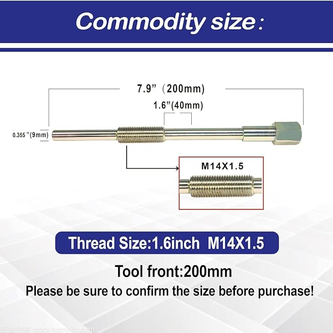 Hardened Primary Clutch Puller Tool for Can-Am Commander, Maverick, Outlander, Renegade(Two models M12 × 1.75/M14 × 1.5)