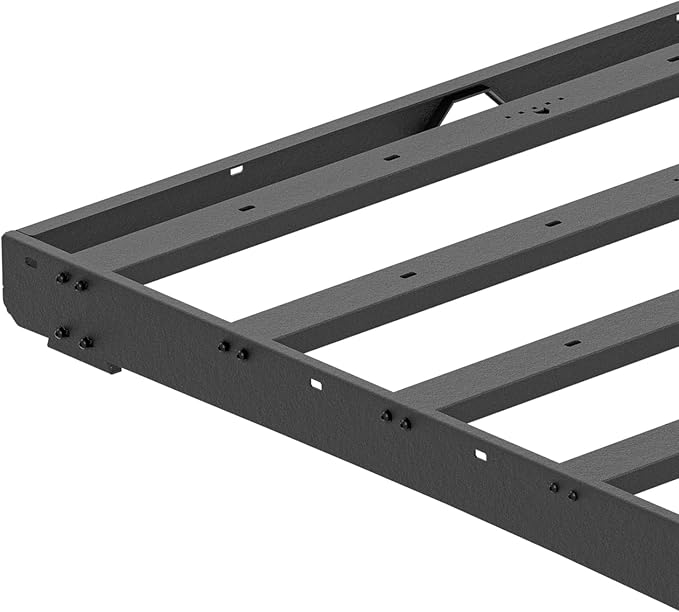 Roof Rack Cargo Basket Compatible with 2009-2018 Dodge Ram 1500 & 2019 2020 Classic Crew/Quad Cab, Truck Rooftop Cargo Carrier Top Luggage Storage Holder with 2 LED Lights