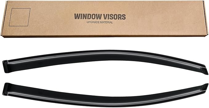 Window Rain Guards for 2012-2015 Honda Civic Coupe (2-Doors), Window Visor Guard Vent Wind Shade Deflector Rain Shield Protector Sun Visor for 12-15 Civic 2013 2014,Tape-on/Outside-Mount, 4PCS