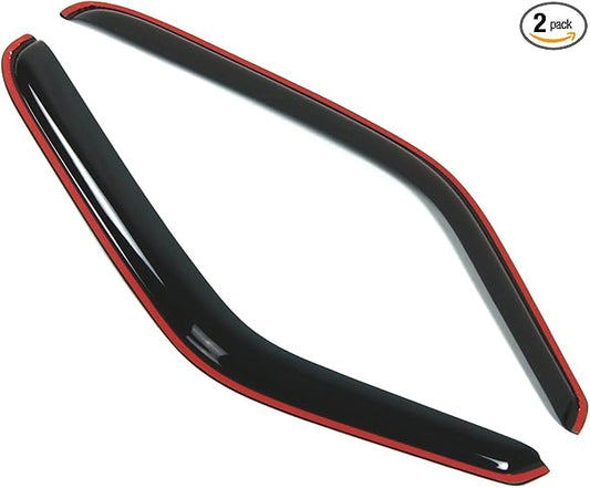 TuningPros in-Channel Window Vent Visors Rain Guards Compatible with Ford Ranger 1993-2011 | Side Window Wind Deflectors Rain Shields | Smoke Tinted, 2 Pcs Set, DGWV-189i-2P