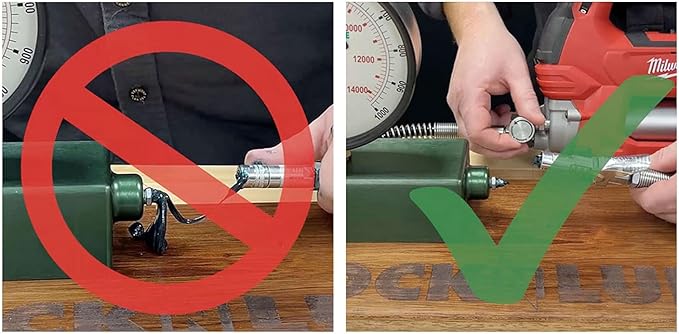 LockNLube Pressure Return Valve for Use with Cordless Grease Guns. No More Pressure Locks! Returns Grease to The Tube. Releases Hose backpressure.