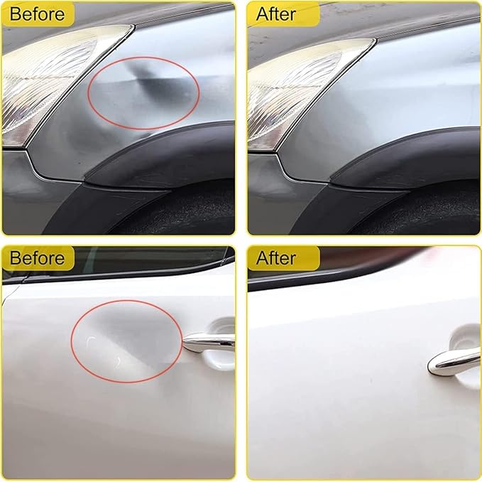 LadyRosian Dent Removal Rods Kit, 3 Pcs Short B Style Rods Auto Body Dent Repair Tools for Door Dings and Hail Damage, Paintless Dent Removal Tool