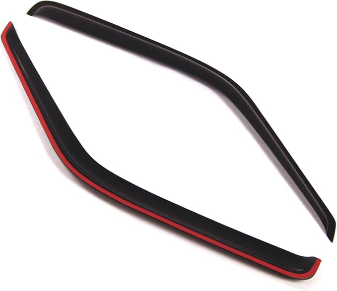 TuningPros Outside Mount Window Vent Visors Rain Guards Compatible with Dodge Dakota 1987-1996 | Side Window Wind Deflectors Rain Shields | Smoke Tinted, 2 Pcs Set, DGWV-110
