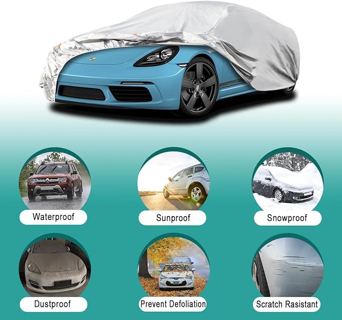 Waterproof Car Cover for Lexus LS (1989-2024), 5 Layers Compatible with Lexus LS All Weather, Snowproof Windproof Rain Ice Sun UV Protection