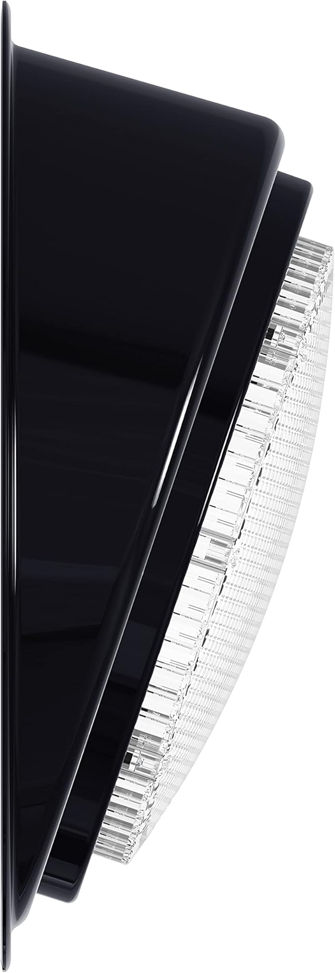 Leisure LED RV Trailer Camper 5th Wheel Black 8.5" Round Scare Porch 12V LED Light 600 LM with Angled Bezel (LED Light with Angle Bezel Black)