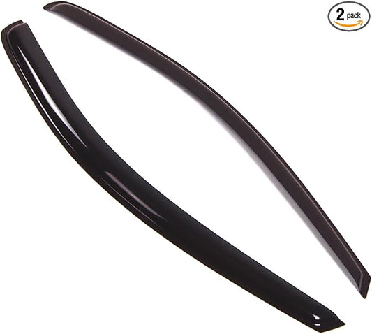 TuningPros Outside Mount Window Vent Visors Rain Guards Compatible with Ford Windstar 1995-2003 | Side Window Wind Deflectors Rain Shields | Smoke Tinted, 2 Pcs Set, DGWV-179