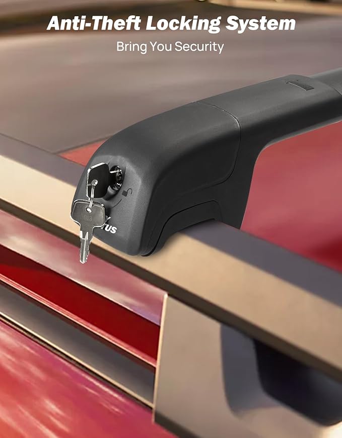 JOYTUTUS Lockable Car Roof Rack Cross Bars Compatible with Subaru Ascent 2019-2025, 220LB Aluminum Crossbars for Roof Racks Suitcases Kayaks Canoes Bikes Skis Snowboard