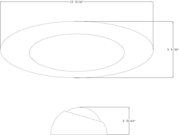 Lumitronics RV 12 Inch LED Oval Outdoor Exterior Scare/Porch Light - Clear Lens (Black)