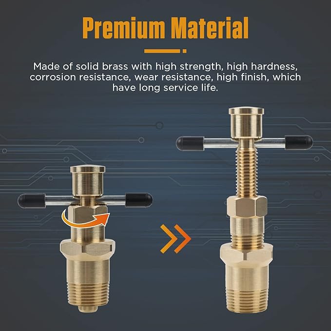 Pipe Olive Remover Puller Tool Easy Removal Without Damage, Olive Puller Ferrule Puller, Compression Sleeve Puller Suitable for Brass Olive Pipes with Diameters of 1/2in & 3/4in