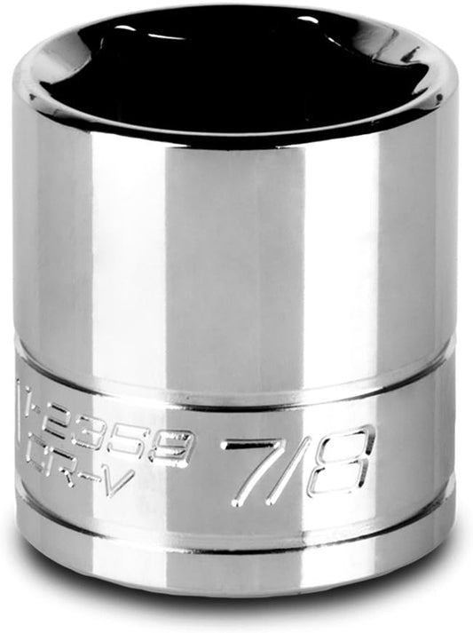 Capri Tools 7/8-Inch Shallow Socket, 3/8-Inch Drive, 6-Point, SAE
