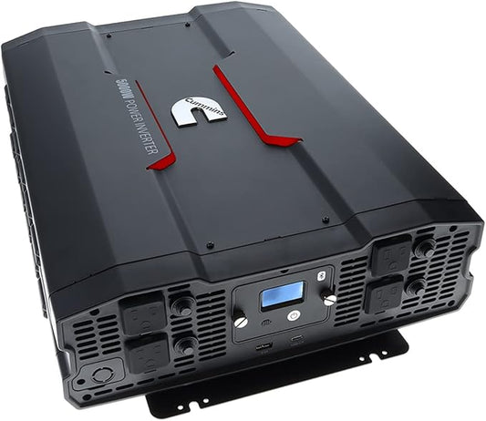 Cummins 5000 Watts Inverter Modified Sine Wave Truck Inverter 12 Volts to 110 Volts Four AC Outlets Two USB Ports (Plus Cable Kit)- CMN5000W - Inverters for Vehicles, Van Life, Camping