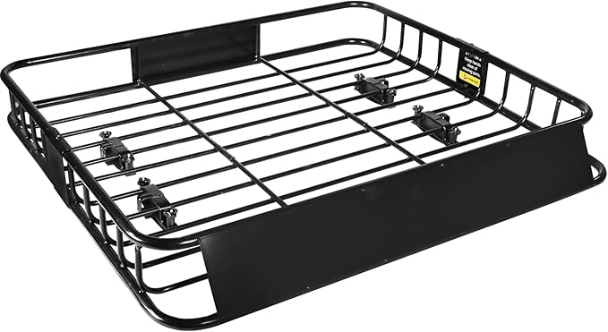 FORWODE 250LBS. Roof Rack Carrier Basket, 43" x 50" x 6" Universal Rooftop Cargo Luggage Rack Basket for Car, SUV, Truck