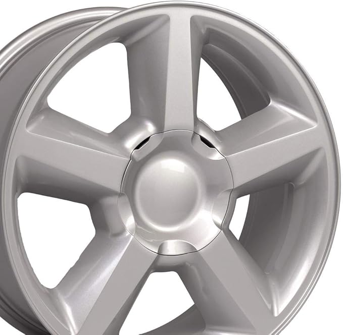 OE Wheels CV83 20 Inch Rims Fit Tahoe Style 6x139.7 20x8.5 Gloss Silver - Hollander 5308 (Set of 4)