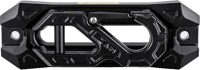 SINOKING Winch Fairlead with Tow Hook, Aluminum Hawse Fairlead with Grade 80 Forged Steel Winch Hook, 45000lb Break Strength Winch Fairlead Hook Set for Off-Road Vehicle Recovery, Black and Black