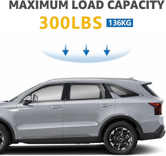 Roof Rack Cross Bars Compatible with Kia Sorento 2021-2026 & Sorento HYBIRD 2021-2026, Adjustable Aluminum Heavy Duty 300 LBS Anti-Theft Lock Cargo Carrier Rooftop Crossbar for Bike,Snowboard,Luggage