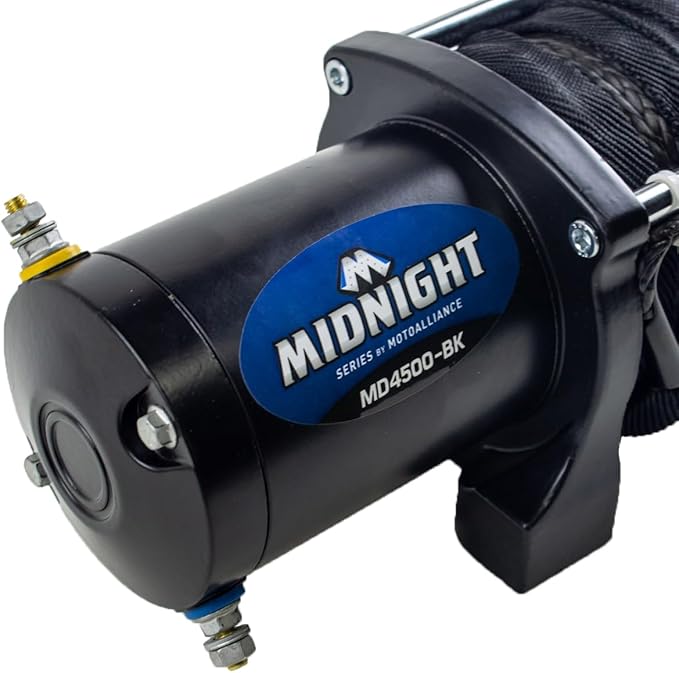 VIPER Midnight 4500lb ATV/UTV Waterproof Wireless Winch with 50 Feet of Black Synthetic Winch Rope. Designed by Motoalliance® - a USA Powersports Company with 20+ Years of Offroad Experience.