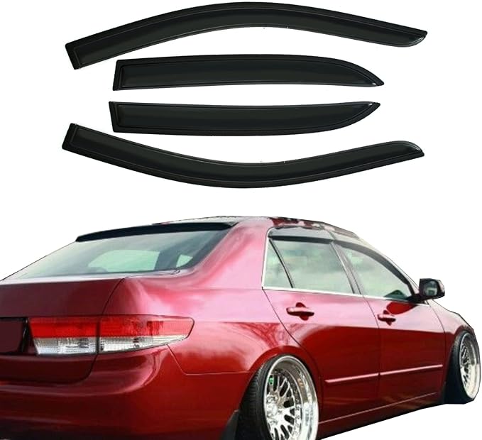 Wind Deflector Compatible with 2003-2007 Honda Accord Sedan Sun/Rain Guard Window Visor 94943