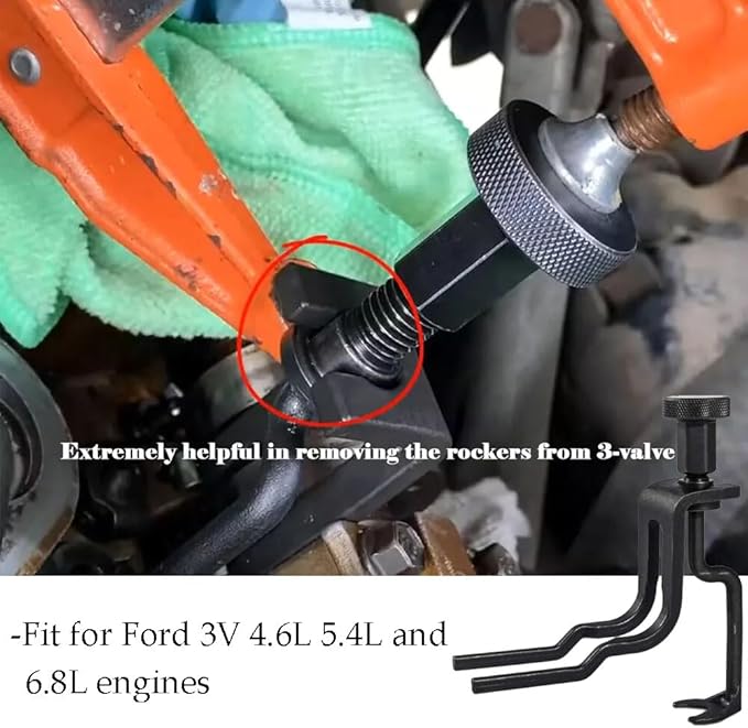 Valve Spring Compressor Tool 6684 Fit for Ford, Compresses Valve Springs Fit for Ford 3V 4.6L, 5.4-L, and 6.8-L Engines, Service Camshafts, Valve Seals, Valve Springs, Retainers