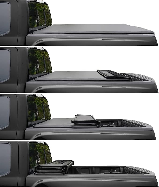 Kikito Professional Soft Quad-Fold Truck Bed Tonneau Cover for 2004-2014 F150 & 2006-2014 Mark LT 6.5ft78.8IN Bed