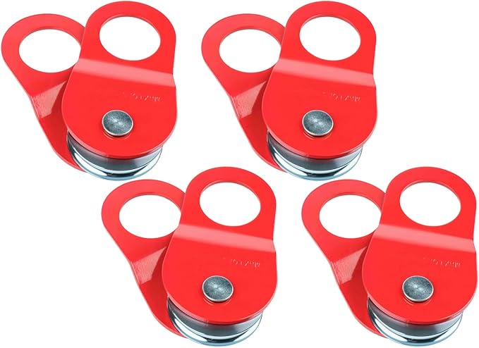 Mytee Products 4 Pack 10 Ton Winch Snatch Block for Recovery - 22000 lbs Off Roading Snatch Block Pulley for Synthetic Rope, Towing, Hauling - Offroad Recovery Accessory for Truck ATV SUV UTV
