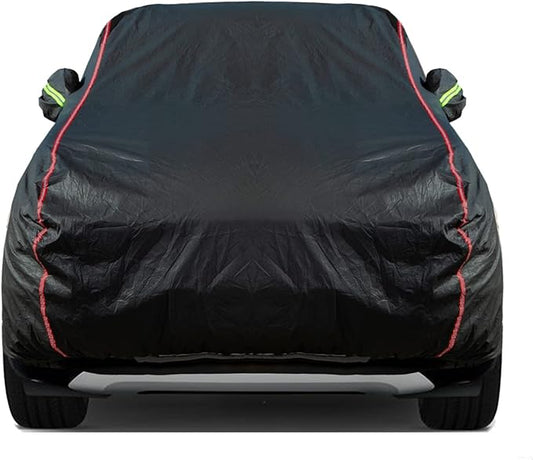 Breathable New Material, Waterproof Car Cover, Locks and Zipper Doors, Sunscreen Waterproof UV Prevention Snowproof Wind and Windproof,Suitable for Indoor Outdoor,for SUV (up to 180") B10