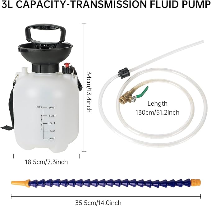 AIGMISON 3L Transmission Fluid Pump, Transmission Fluid Hand Pump Automotive,Transmission Oil Pump, Manual Automotive Oil Filling System