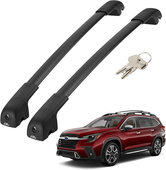 JOYTUTUS Lockable Car Roof Rack Cross Bars Compatible with Subaru Ascent 2019-2025, 220LB Aluminum Crossbars for Roof Racks Suitcases Kayaks Canoes Bikes Skis Snowboard