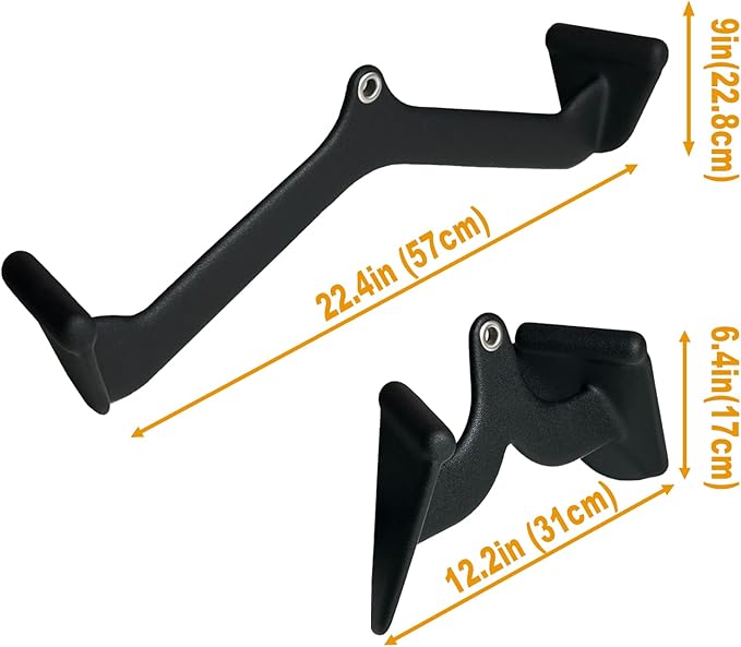 Ergonomic LAT Pull Down Bars, Back and Triceps Strength Training Equipment, LAT Pulldown Attachments, Cable Attachments for Home Gym