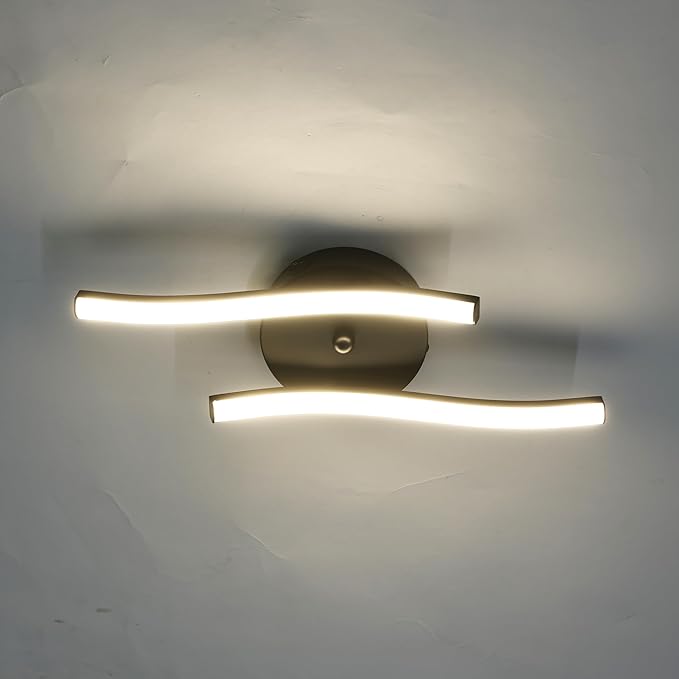 12V RV 16inch LED Ceiling Light Fixture, 12V RV Interior Light Fixture with On&Off Switch, 12Volt Wall Reading Light Fixture, Dimmable, 4000K for Motorhome Camper Trailer (no Need Assemble)