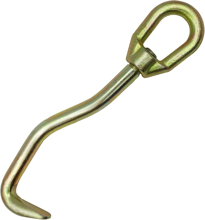 Auto Body Frame Hook with Swivel Head | Body Metal Collision Repair Tool for Repair Shop/Garage 6600 Lbs 360 Degree Rotary Hook Ring