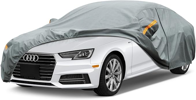 Kayme Heavy Duty Car Cover Custom Fit Audi A4 (2011-2025) Waterproof All Weather for Automobiles, Full Exterior Covers Sun Rain UV Protection.（Deliver About 3-10 Days）