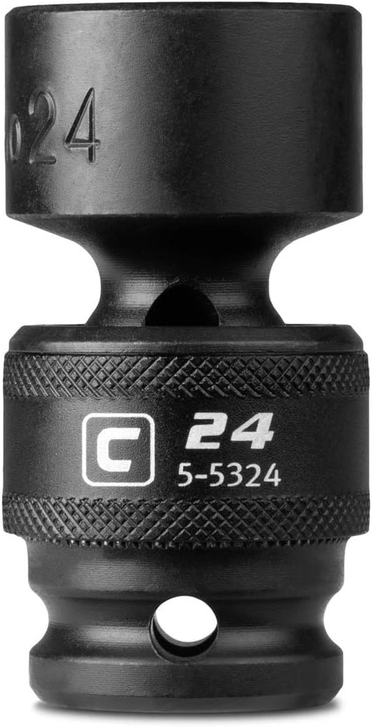 Capri Tools 24 mm Universal Impact Socket, 1/2-Inch Drive, 6-Point, Metric