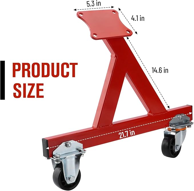 SPARKWHIZ Chevy V8 LSX Rolling Engine Storage Stand with Casters