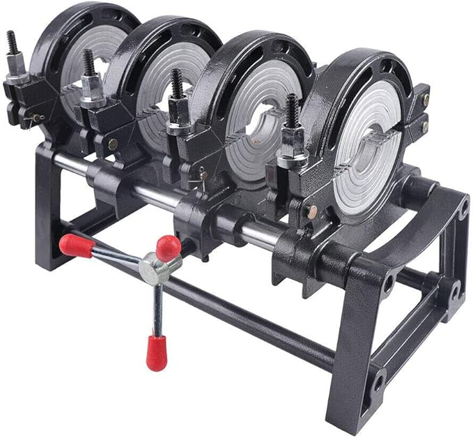 2.48-6.3Inch Fusion Pipe Welder, 4 Clamps Manually Operated HDPE Butt Fusion Welding Machine for PE PP PB PVDF HDPE PVC