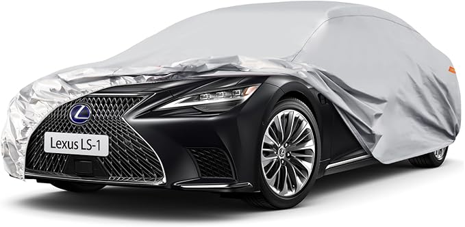 Waterproof Car Cover for Lexus LS (1989-2024), 5 Layers Compatible with Lexus LS All Weather, Snowproof Windproof Rain Ice Sun UV Protection