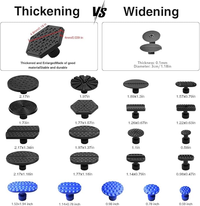 Car Dent Puller - Car Dent Removal, 52 PCS Paintless Dent Repair Kit with Double Pole Bridge Dent Puller for Car Dent Repair and Metal Surface Dent Removal