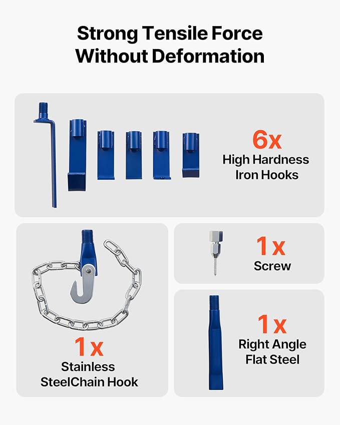 VEVOR Dent Puller Kit, 13 lbs 14-in-1 Slide Hammer Dent Removal Kit, Heavy-Duty Auto Body Truck Repair Automotive Damage Remover Tool Repair Frame with Carrying Case, Extension Rod, Non-Slip Handle