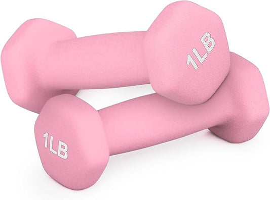 MADOG Dumbbell Set, Anti-Slip Neoprene Coated Hexagon Hand Weights for Home Gym Equipment Workouts Strength Training