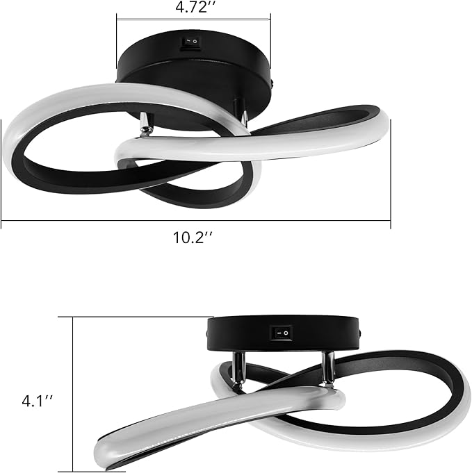 LED RV Interior Lighting (Dia: 10.2''), 12V RV Pendant Light Fixture with Switch - 4000K Cool White, Dimmable Ceiling Light for RV Motorhome Camper Dinette, Kitchen