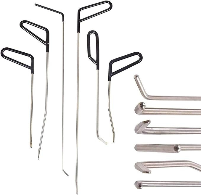 WHDZ Paintless Dent Repair Rods 11Pcs Auto Body Paintless Dent Repair Tools Kit for Door Dings Hail Repair and Dent Removal