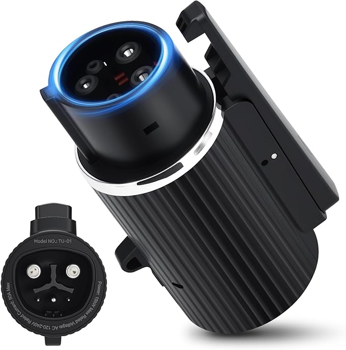 NACS to J1772 Charger Converter, 80Amp 280V for NACS to J1772 Adapter with Secure Lock & IP55 Rating, Compatible with NACS High Power Wall Connector & Destination Chargers